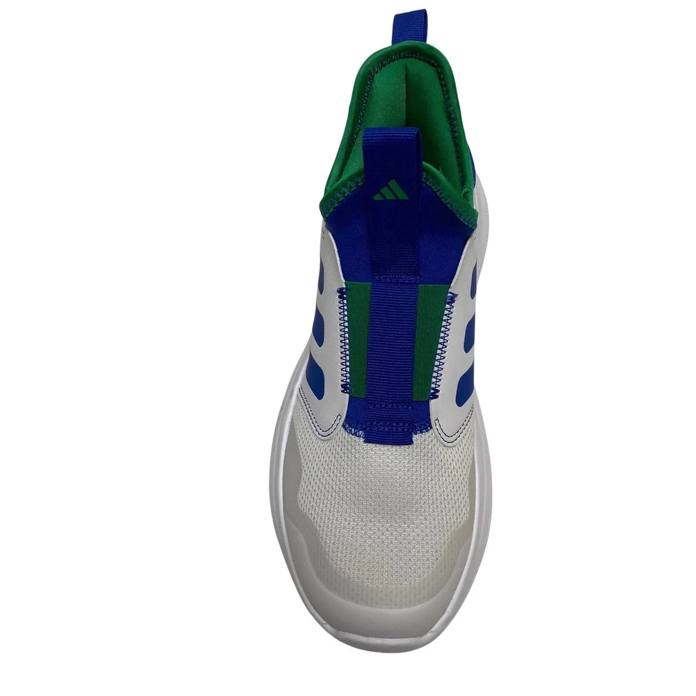 Adidas Tensaur Comfort Slip On Youth Boys Blue, Wht Sneakers Casual Shoes 6 NWOB